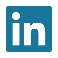 LinkedIn logo with a blue square containing 'in' in white letters.