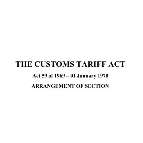 The Customs Tariff Act, 1969