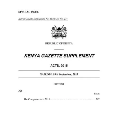 Companies Act 2015, Kenya