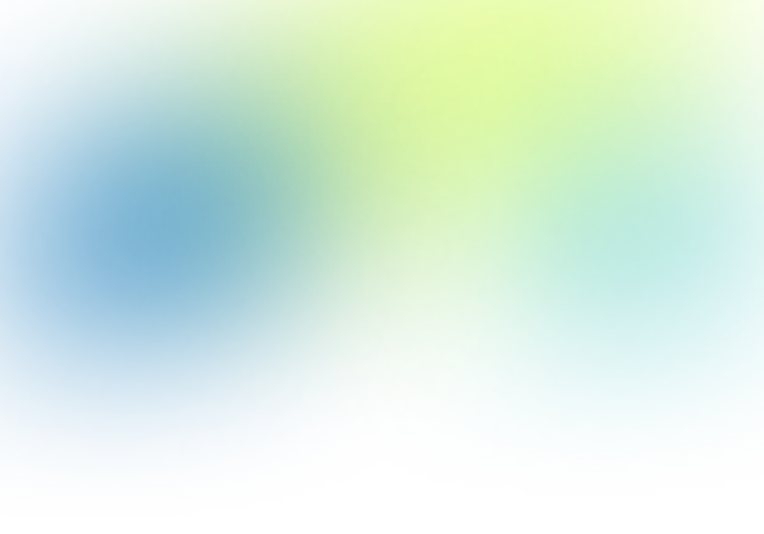 Blurred gradient background with shades of blue, green, and yellow.