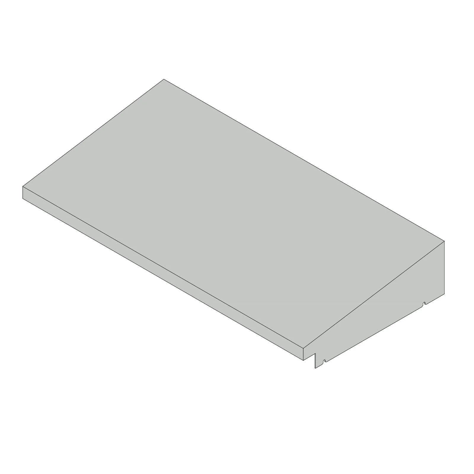 MILD STEEL RAIN HOOD RAL 7035