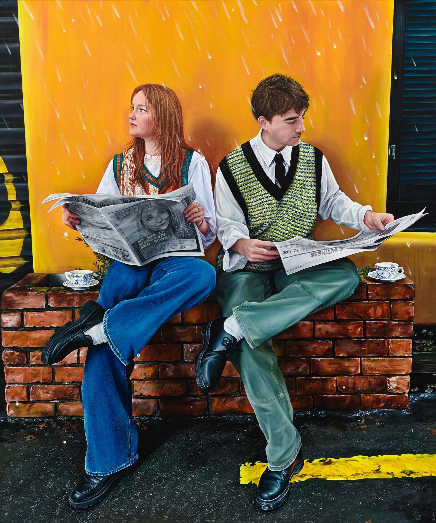 Let&rsquo;s rain check * original available 

1200mm x 1000mm 
Acrylic on canvas 

@artintheparknz 🌧️

See it in person @edenparknz from the 18th-21st of September. 

Art scan by @z3d.nz as always👏

Let&rsquo;s rain check captures a moment of subtl