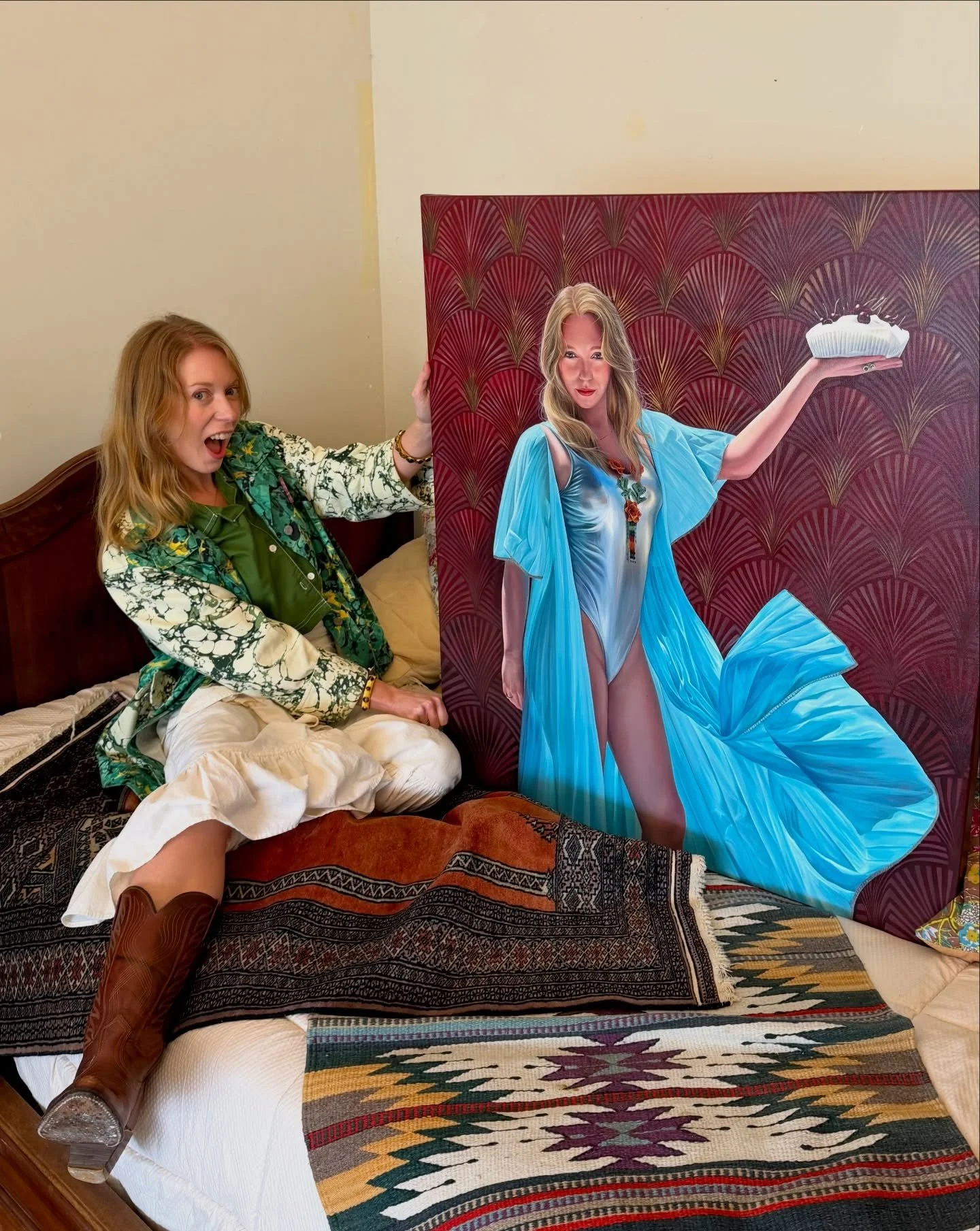 How good was the brief for this commission&hellip; a special one to celebrate the wonderful Emily Makere Broadmore&rsquo;s 40th! 🌟💃

900 x 1000mm 
Acrylic on canvas 

Thank you for being an amazing subject Em!