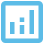 Blue bar chart icon with three vertical bars of increasing height.