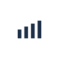 Bar chart with five vertical bars of increasing height