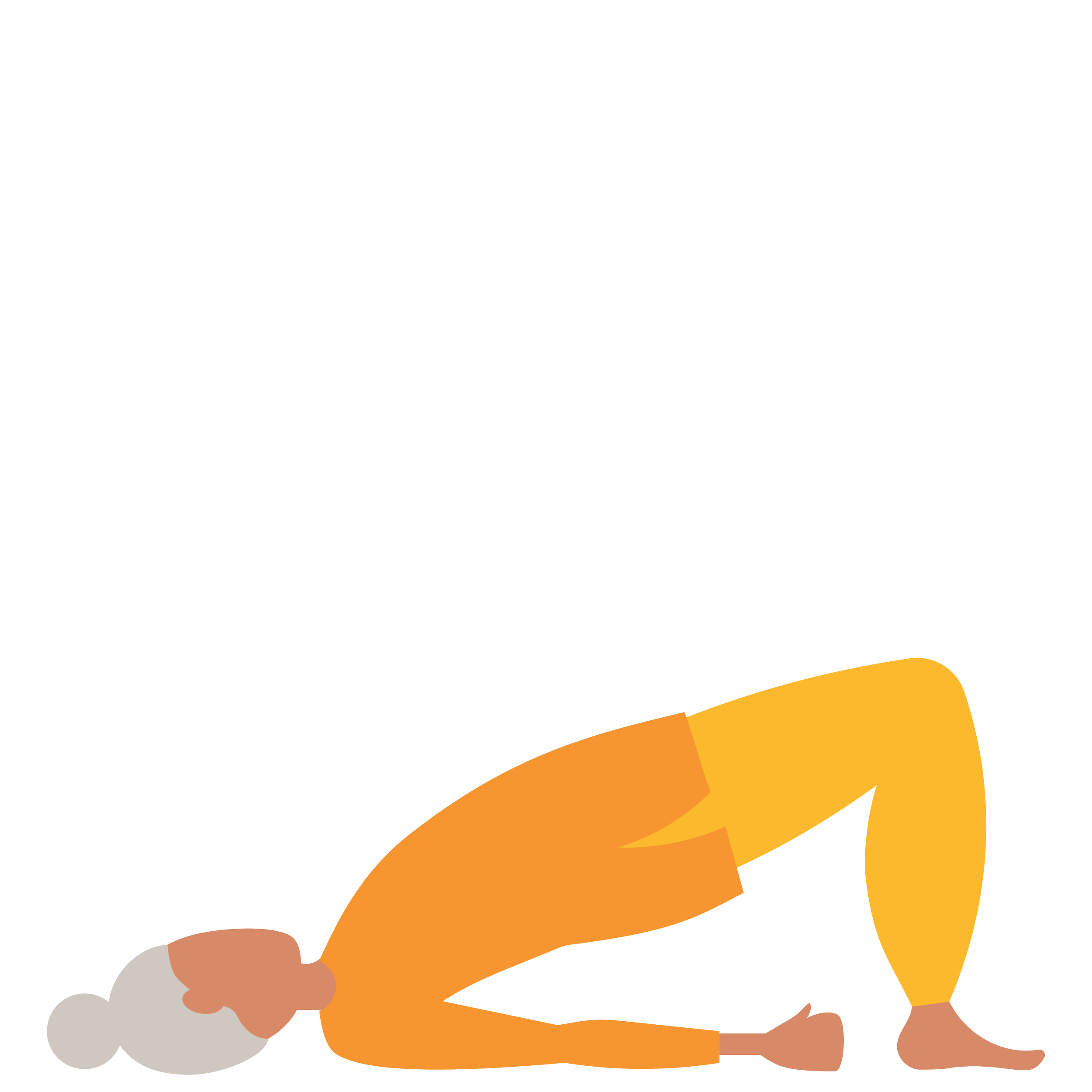 Illustration of a person lying on the ground, appearing to be hit or hurt, with smoke or dust around them, using a cartoon style with orange clothing.