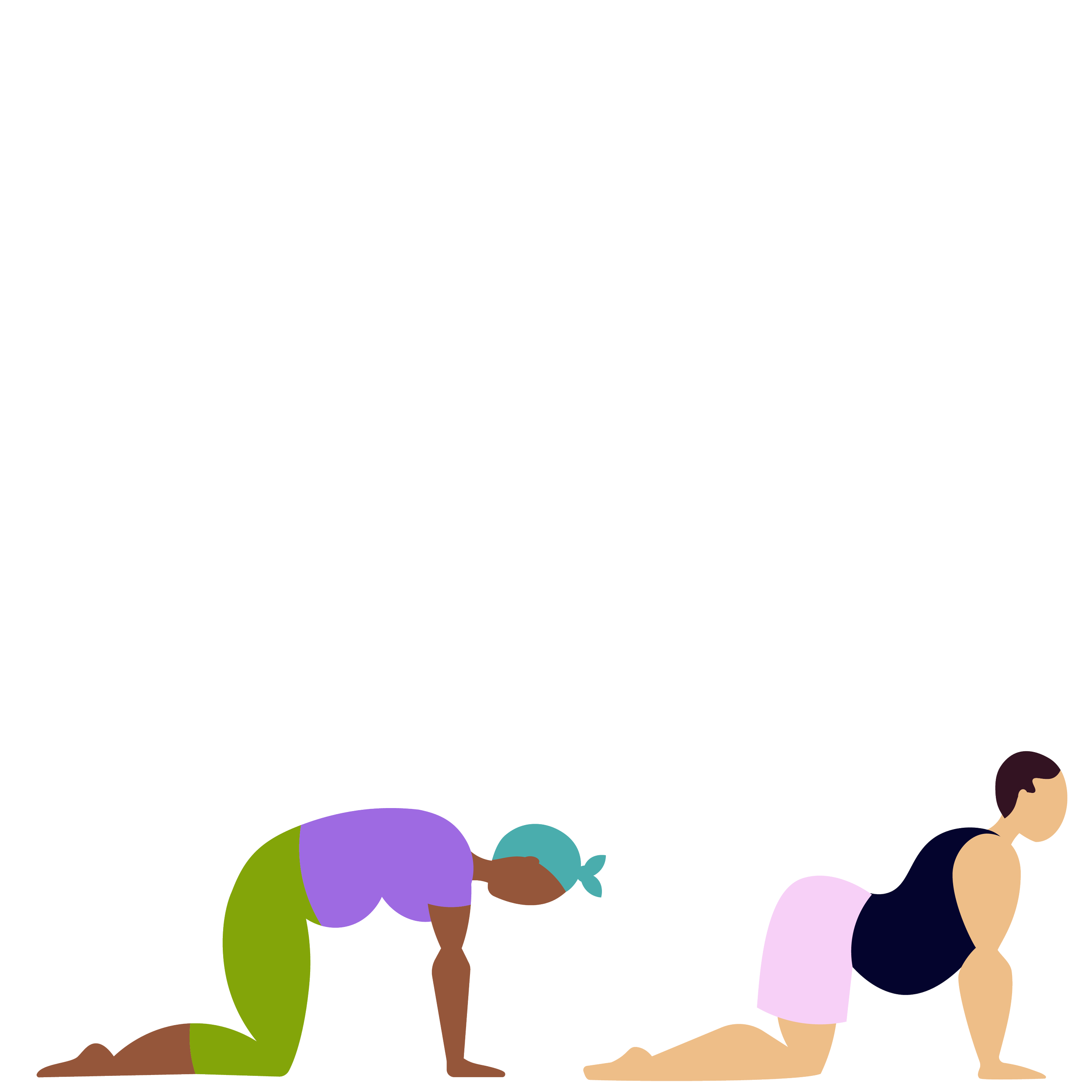 Illustration of diverse people standing in a row, engaged in conversation, with colorful abstract shapes in the background.