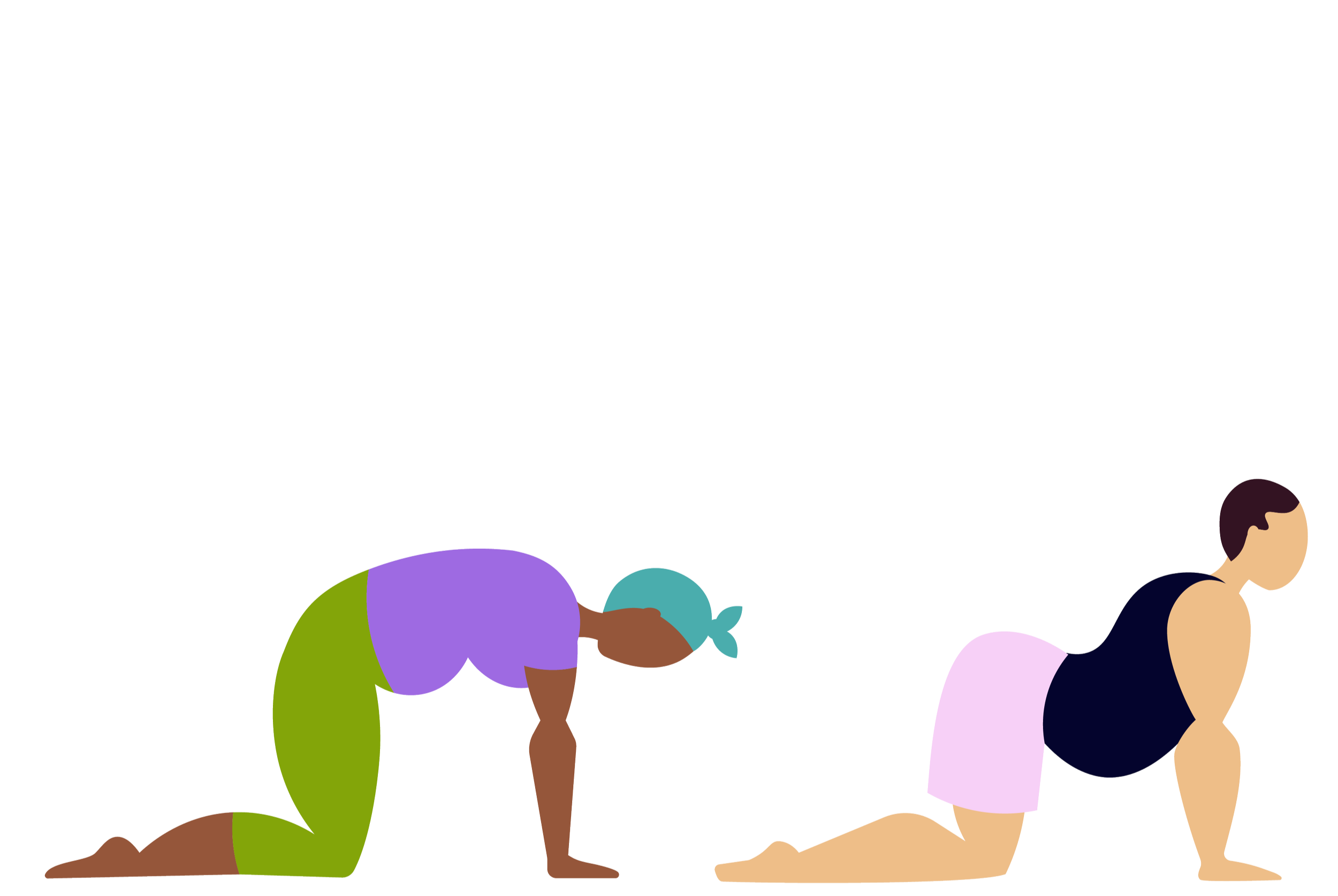 Grouped cartoon of children kneeling and praying on a blue surface.
