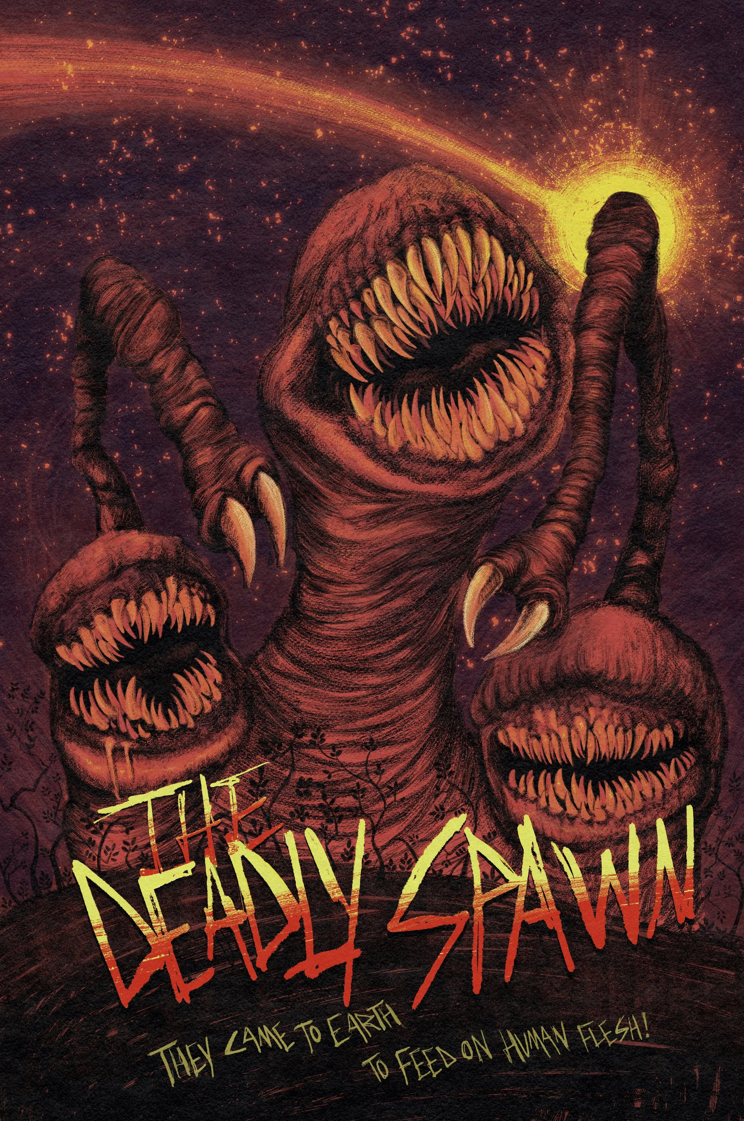 Cover Art done for the movie, "The Deadly Spawn". 
Digital Illustration