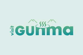 Visit Gunma logo with mountains and steam design elements