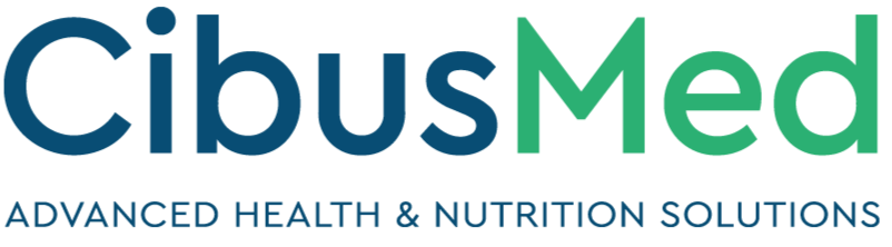 Logo of Cibus Med, featuring the company name in blue and green text with the tagline 'Advanced Health & Nutrition Solutions' beneath.