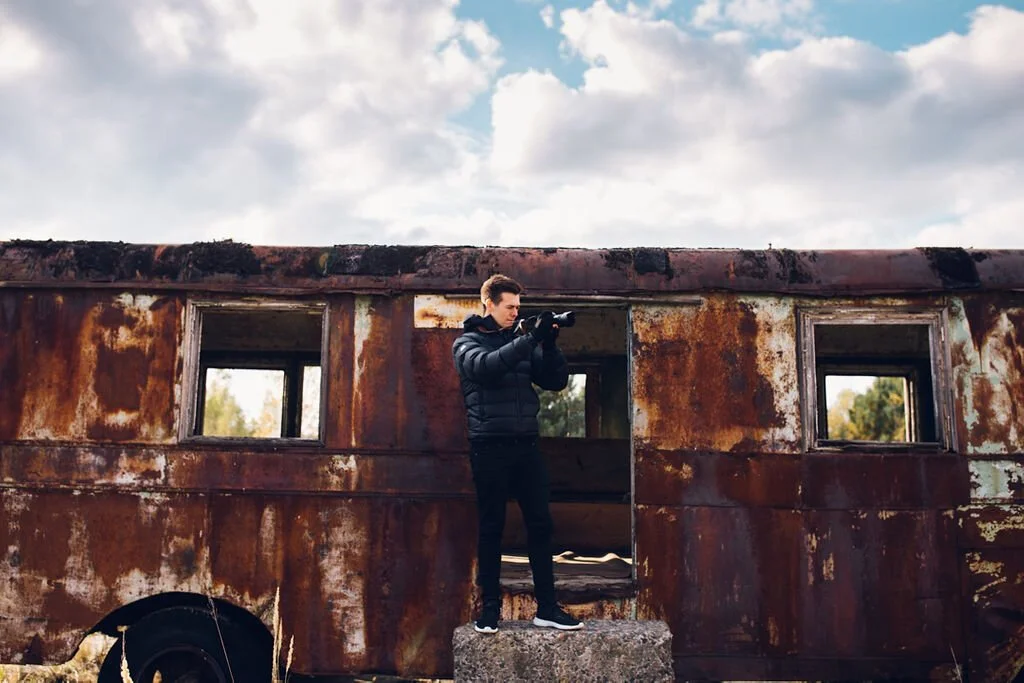 Travel photography - Chernobyl exclusion zone and Pripyat tour Abandoned Vehicle  