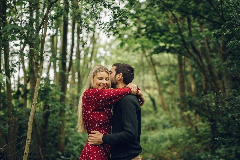 Woodland couples session shropshire wedding
