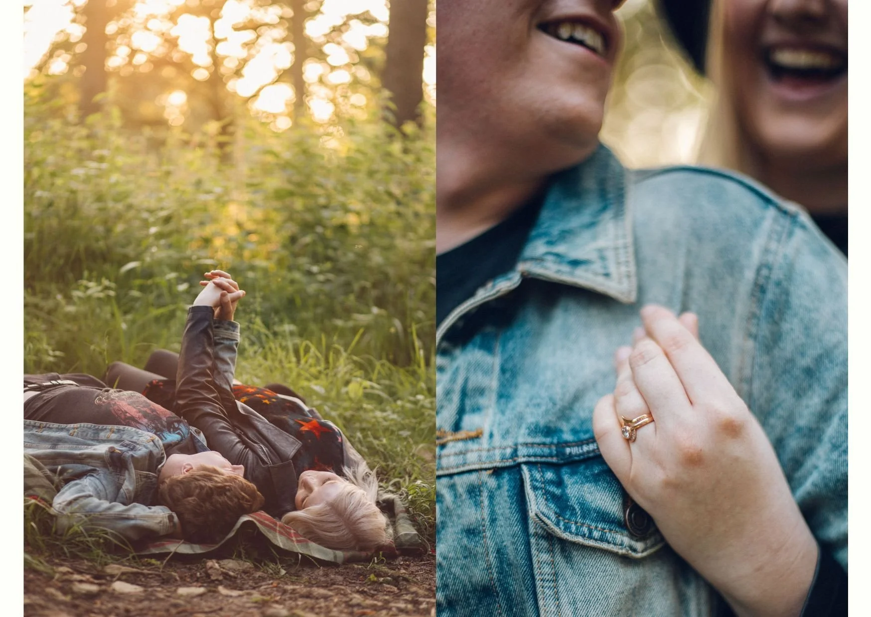 Cotswolds boho couples session woodlands Alternative festival wedding photographer