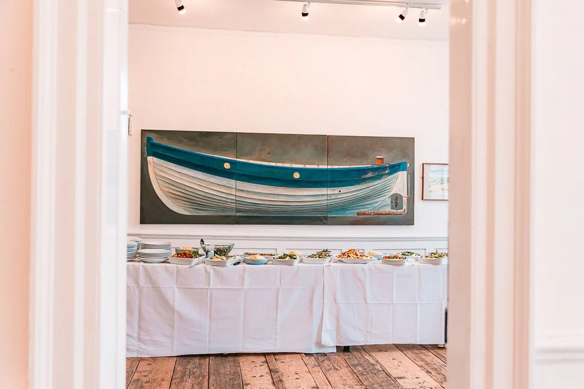 A Table of food laid out at a wedding at the Minories Colchester