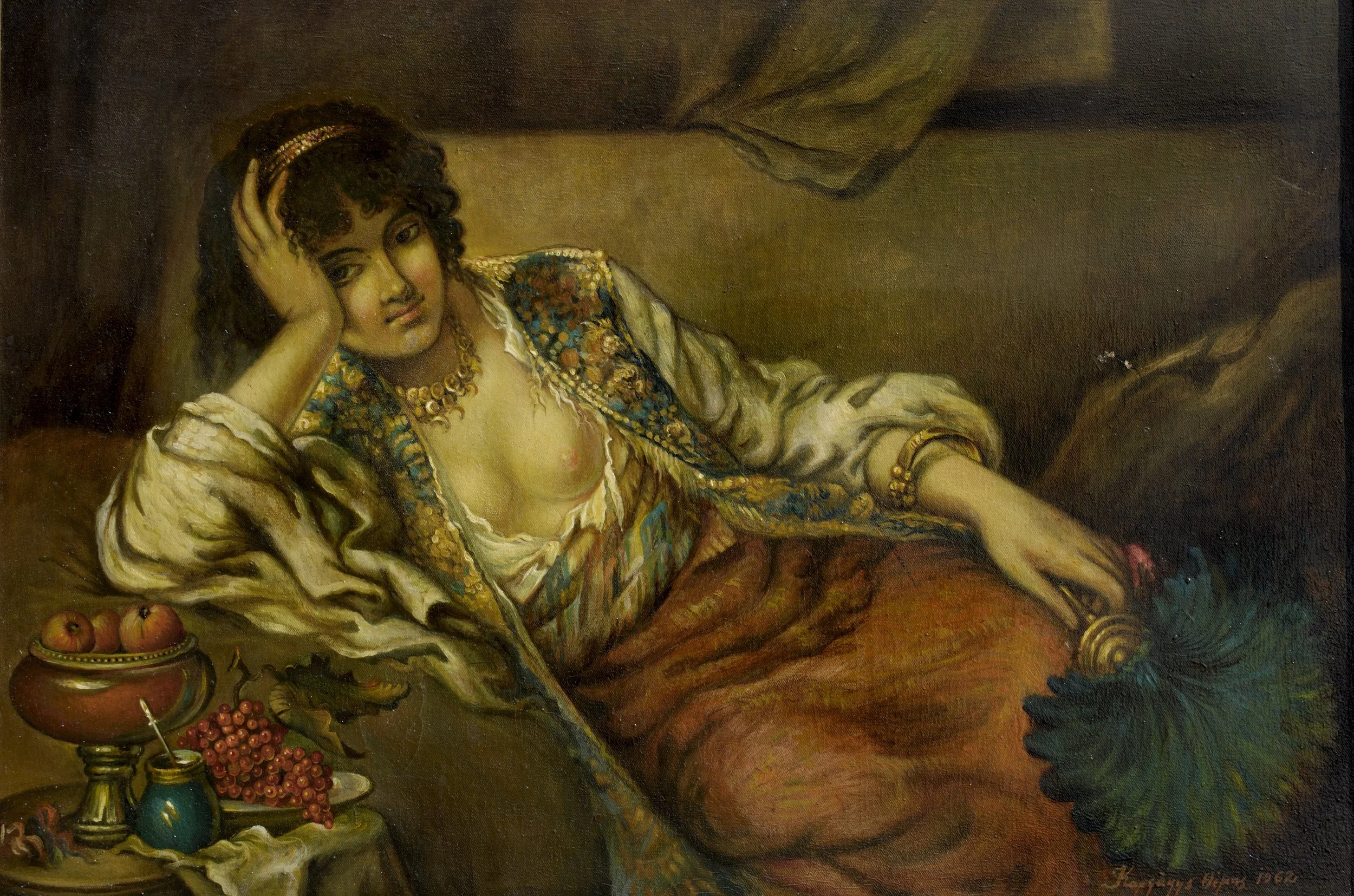 "The Girl with the Peacock Feather Fan"