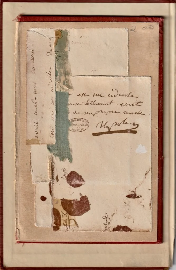   FRENCH BOOK ARTS  
 Collage Mounted on Vintage Book Cover 
Sold 
