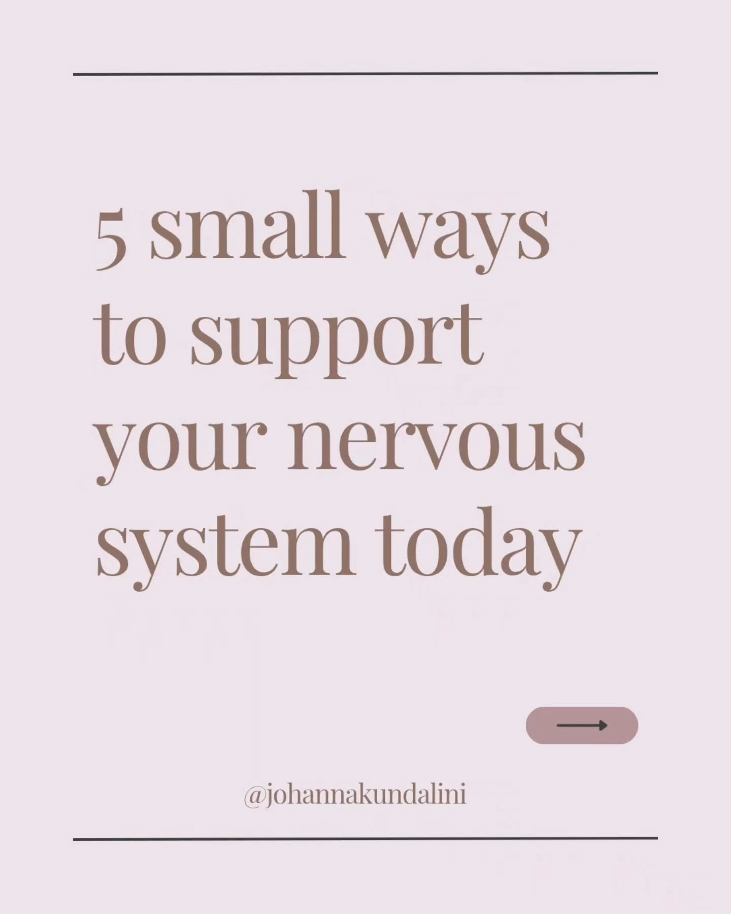Your nervous system is always communicating with you, often in whispers. Sometimes you just need to slow down and listen to what your body truly needs.

Small moments of conscious breath, gentle movement, mindful pauses, nourishing food, and soft bou