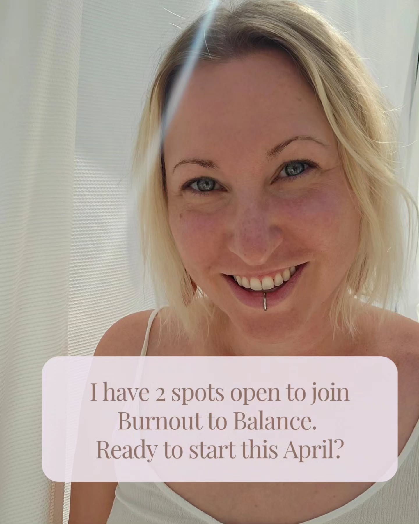 I have two spots opening up in April to join my Burnout to Balance program.

I created this program to be the support I wish I had when I burned out.

I know what it's like to feel stressed out and completely exhausted. To feel like you're just one g