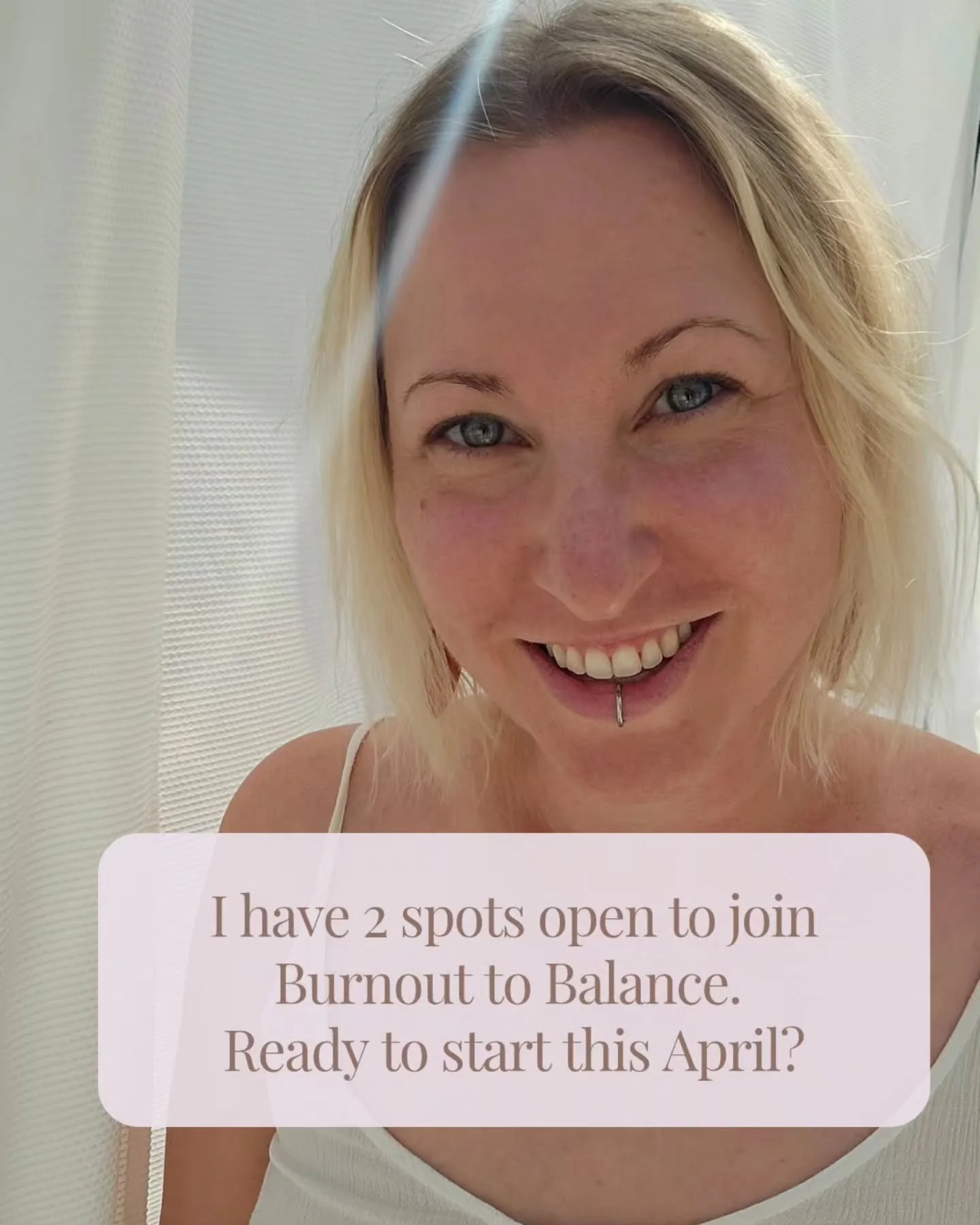I have two spots opening up in April to join my Burnout to Balance program.

I created this program to be the support I wish I had when I burned out.

I know what it's like to feel stressed out and completely exhausted. To feel like you're just one g