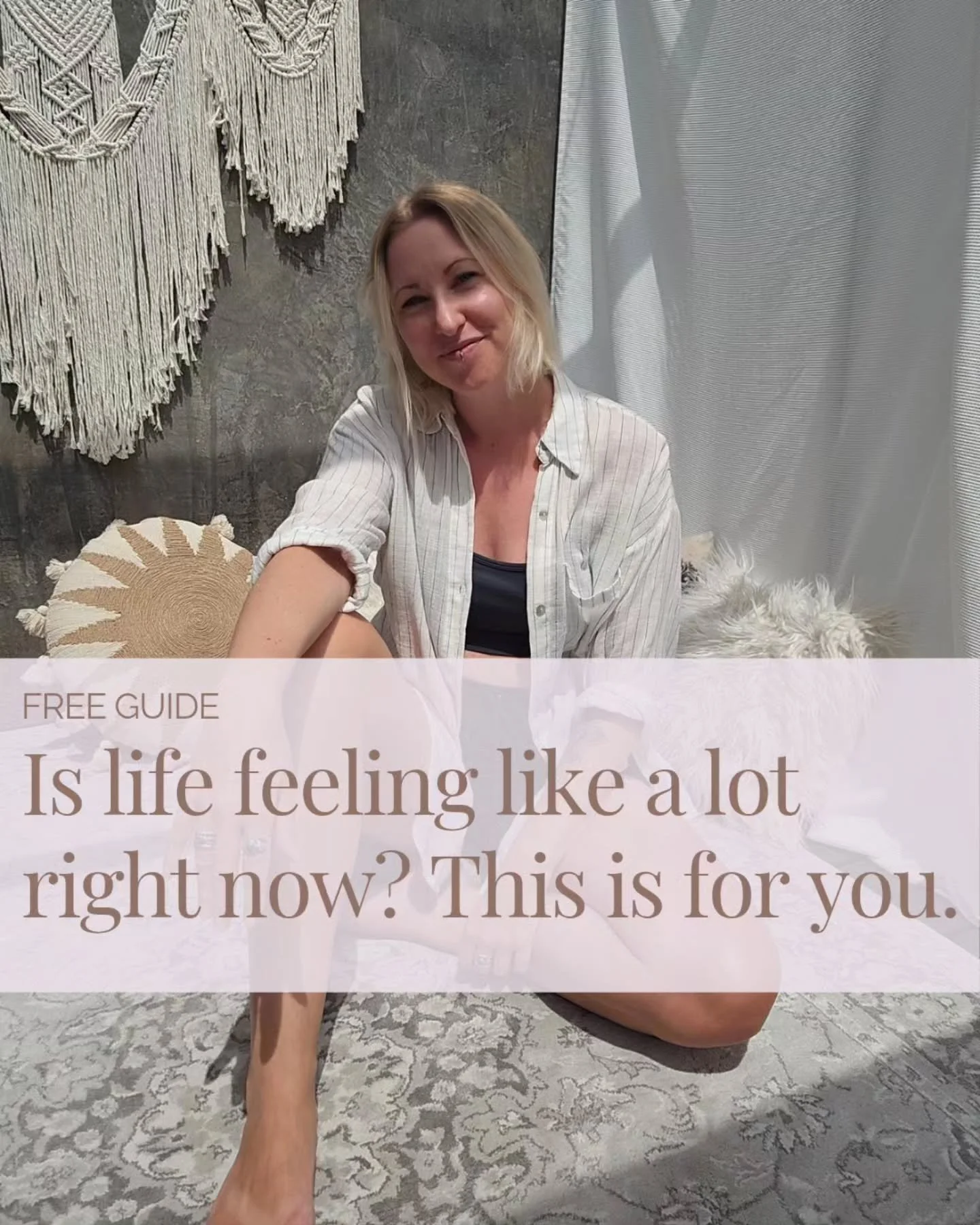 Is life feeling like a lot right now?

When we're going through a stressful period, the nervous system can get stuck in a kind of high alert mode. Always on, always braced for the next thing. You might notice it as tension in your body, a mind that w