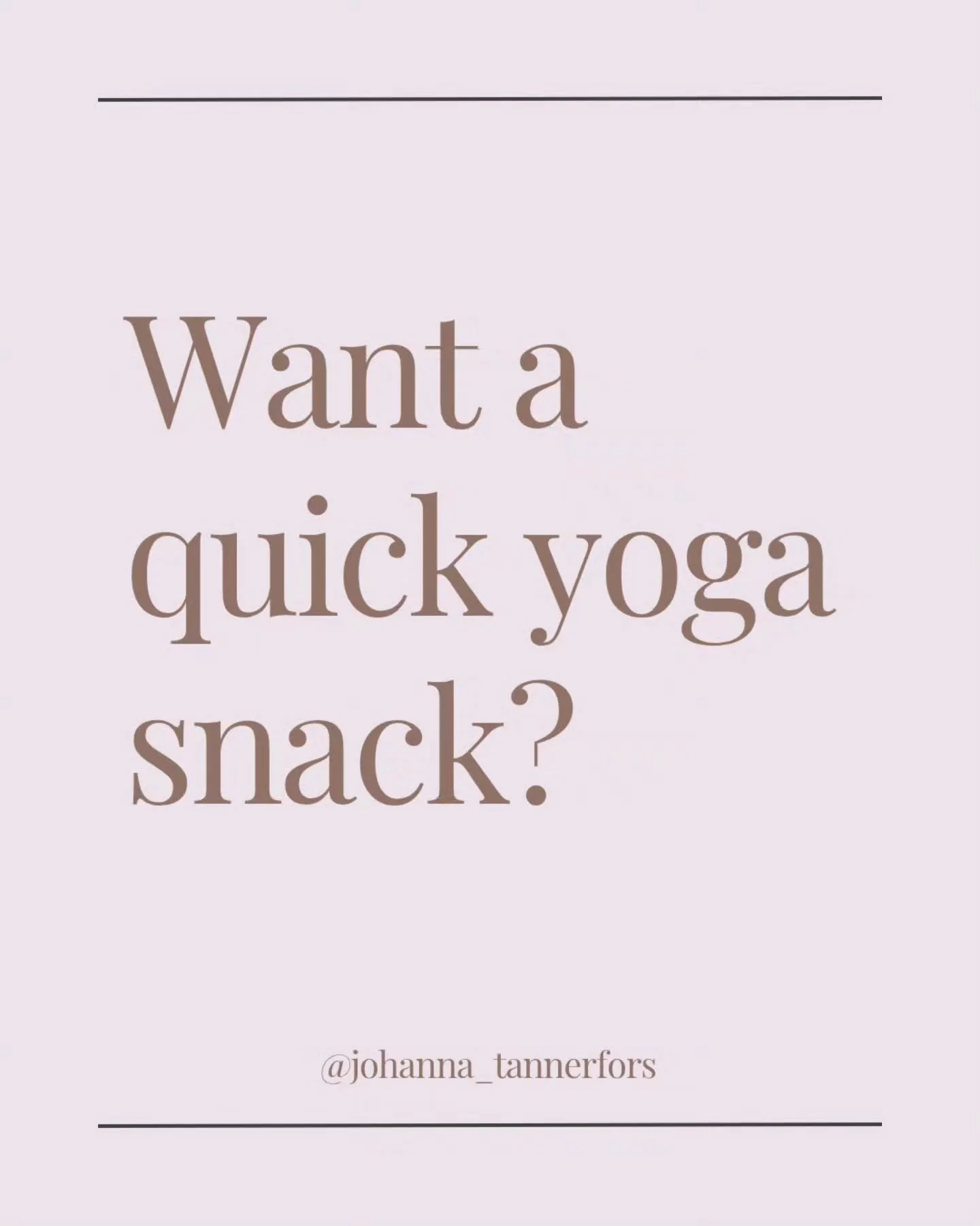 Small practices, done consistently, are more impactful than you might think.
It's like a little yoga snack. A few gentle minutes of breath, movement, or awareness that you can fit into your day. Nothing complicated. Nothing that requires a lot of ene