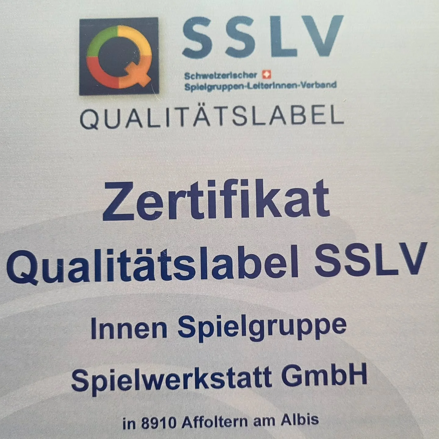 Wir sind stolz und dankbar das SSLV Qualit&auml;tslabel erneut erreicht zu haben und setzten uns weiterhin f&uuml;r eine hohe Qualit&auml;t der Spielgruppenarbeit! 

#qualit&auml;t #spiel #spielgruppe