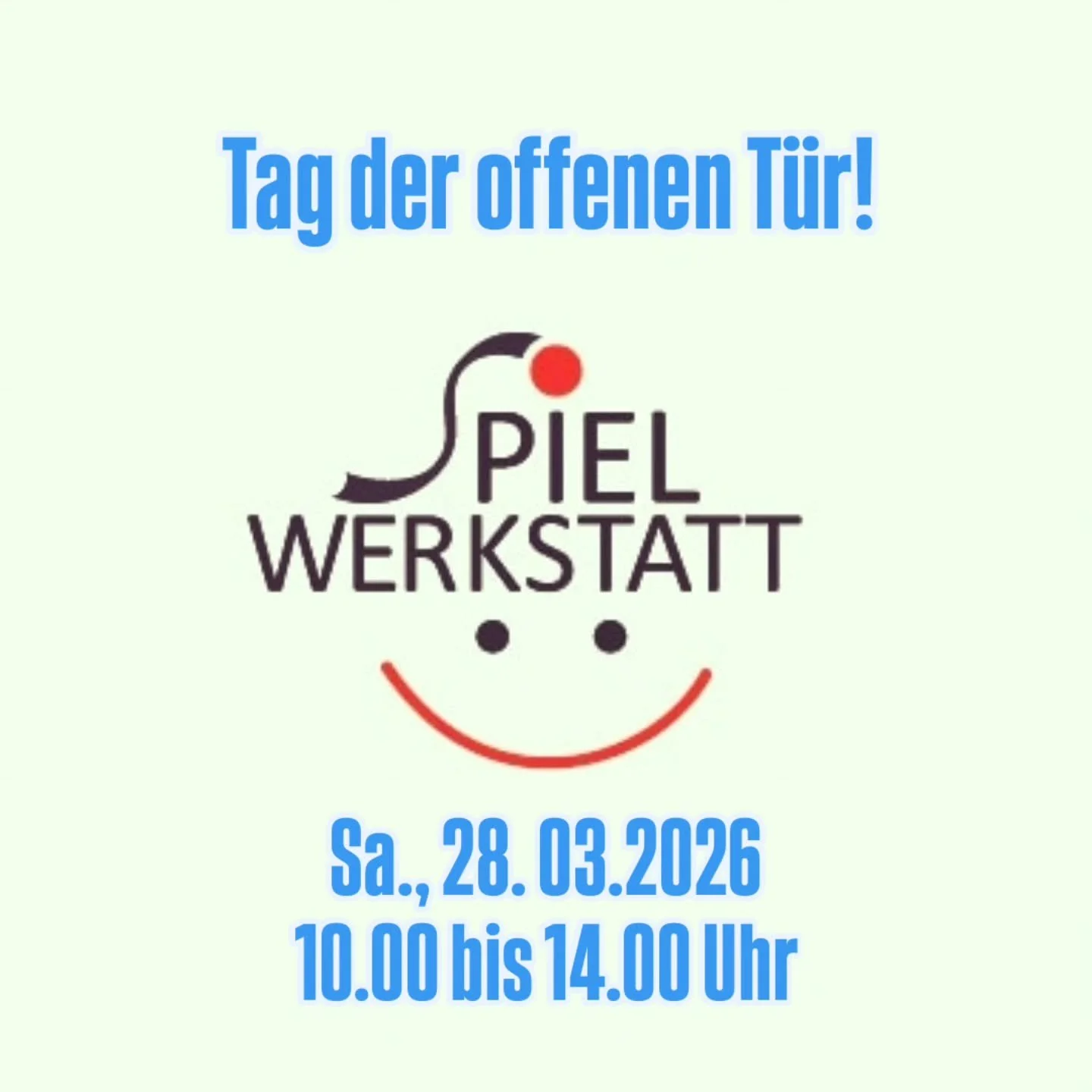 Spielgruppe Spielwerkstatt
Z&uuml;richstrasse 96
8910 Affoltern am Albis
28. M&auml;rz 2026, 10.00 Uhr - 14.00 Uhr

Wir laden Sie herzlich zum&nbsp;Tag der offenen T&uuml;r in der Spielgruppe Spielwerkstatt ein! Lernen Sie unser&nbsp;Team kennen, ent