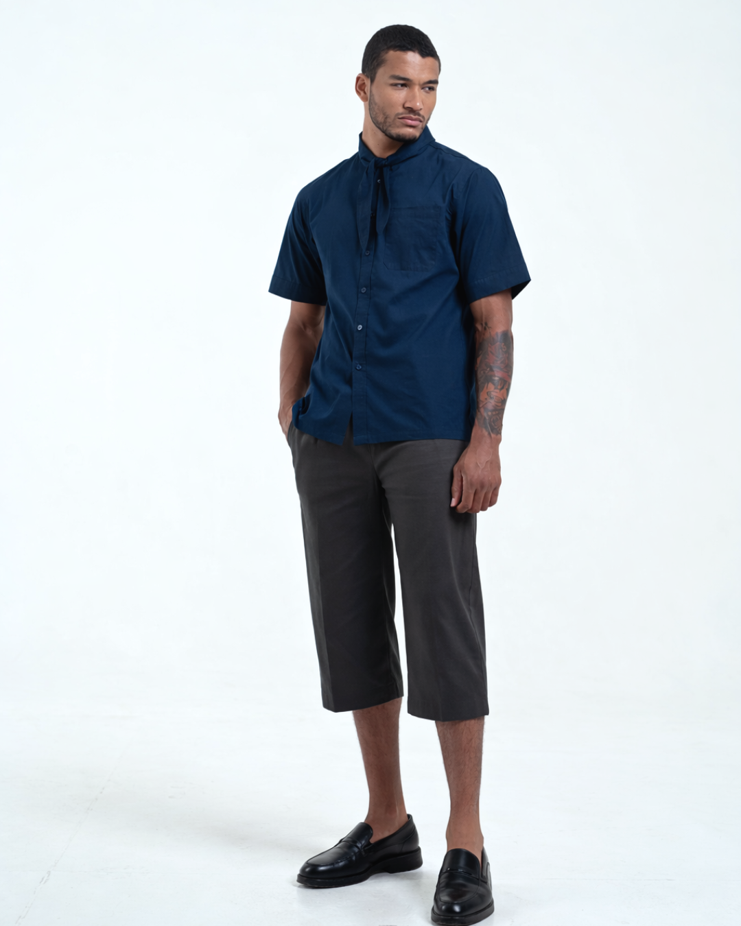 Form 2 Scarf Shirt – Navy