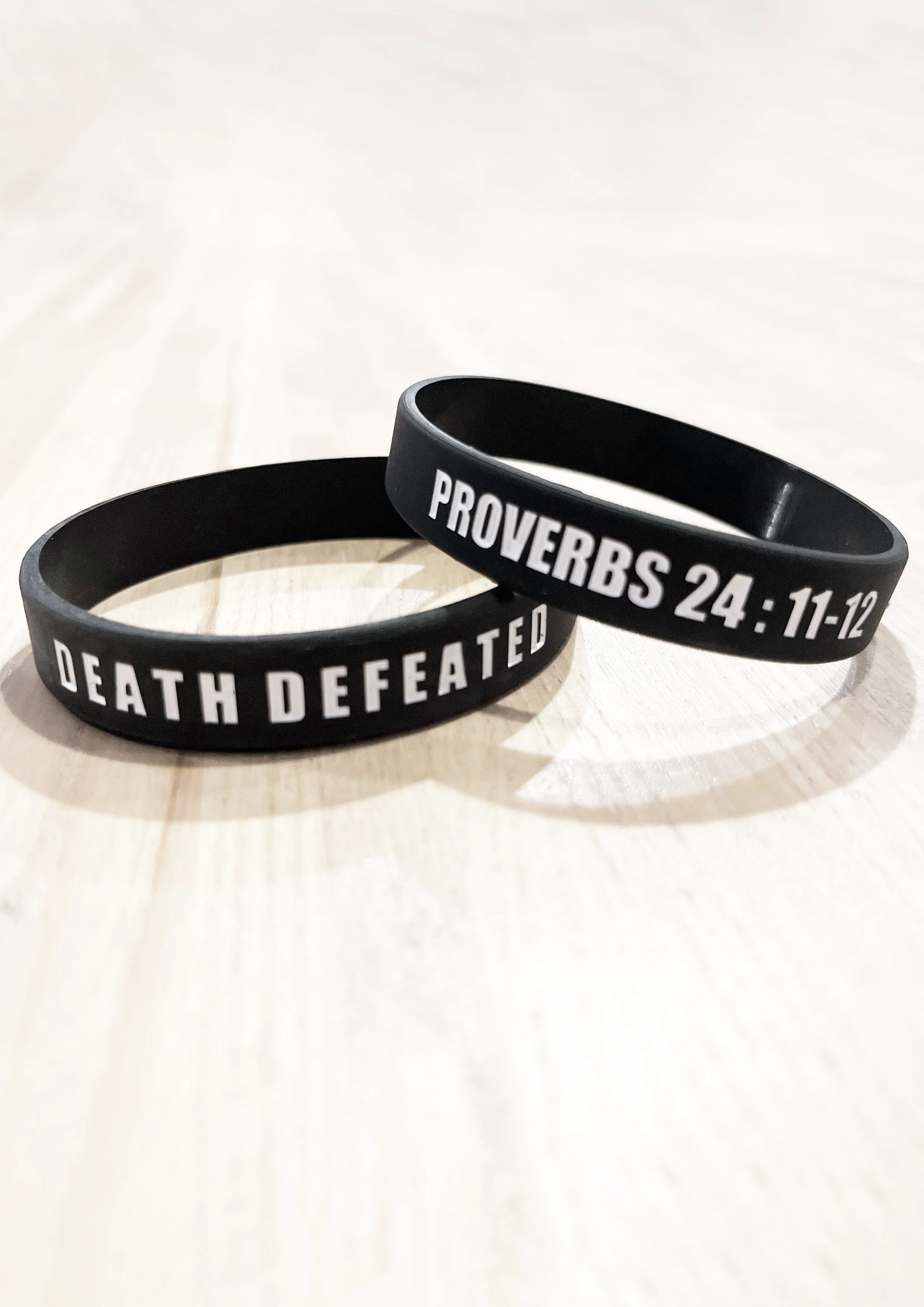 PROVERBS 24:11-12 // DEATH DEFEATED WRISTBAND