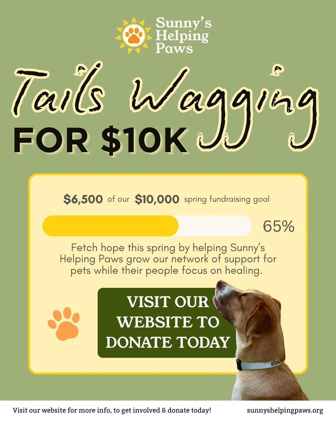 We&rsquo;re working toward our $10K spring fundraising goal to continue supporting pets while their people focus on medical care.

Thank you to everyone who has supported us, from day one to now. We&rsquo;re honored to be growing into this next seaso