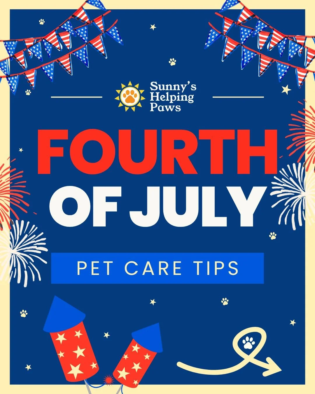 The Fourth of July weekend is almost here! 

Whether you&rsquo;re celebrating with family and friends, traveling, or trying to enjoy a quiet weekend at home, a little planning can go a long way in helping keep our pets safe and comfortable.

One of t