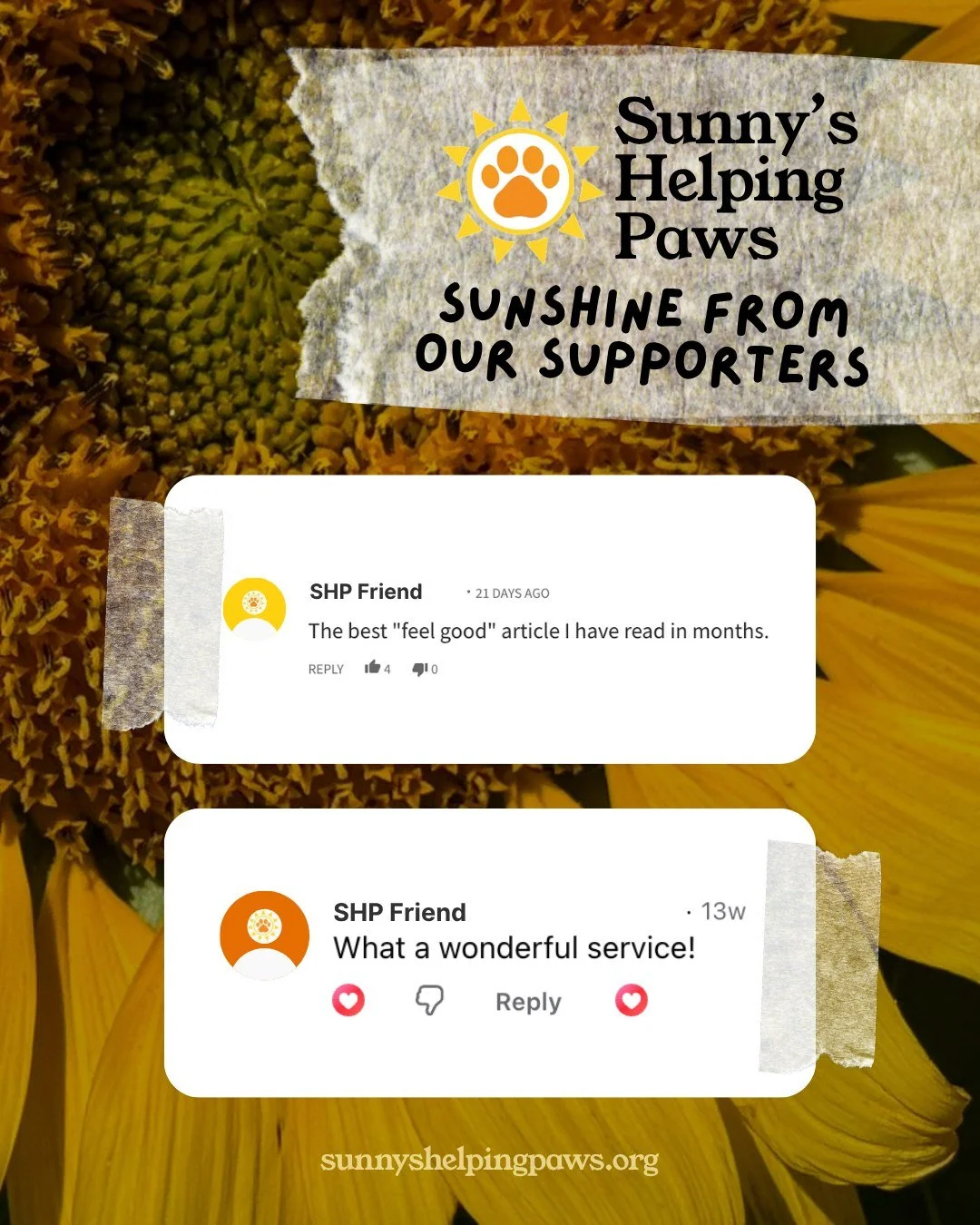 As Sunny&rsquo;s Helping Paws grows and more people hear about what we do, we&rsquo;re seeing more and more of this: people talking about the difference this kind of support can make and recognizing what&rsquo;s possible when a community comes togeth