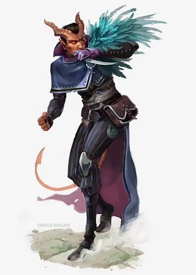 Portrait en pied de Tiefflin roublard 