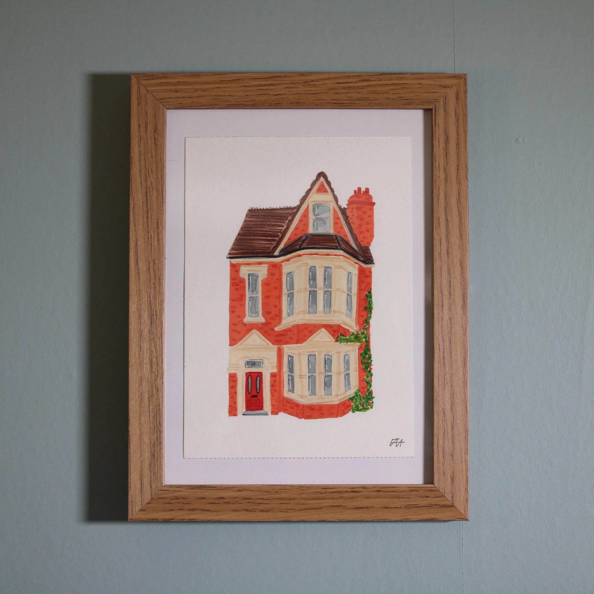 Little House No. 6 | Size: A6 (artwork) 15.4 x 20.4cm (frame)