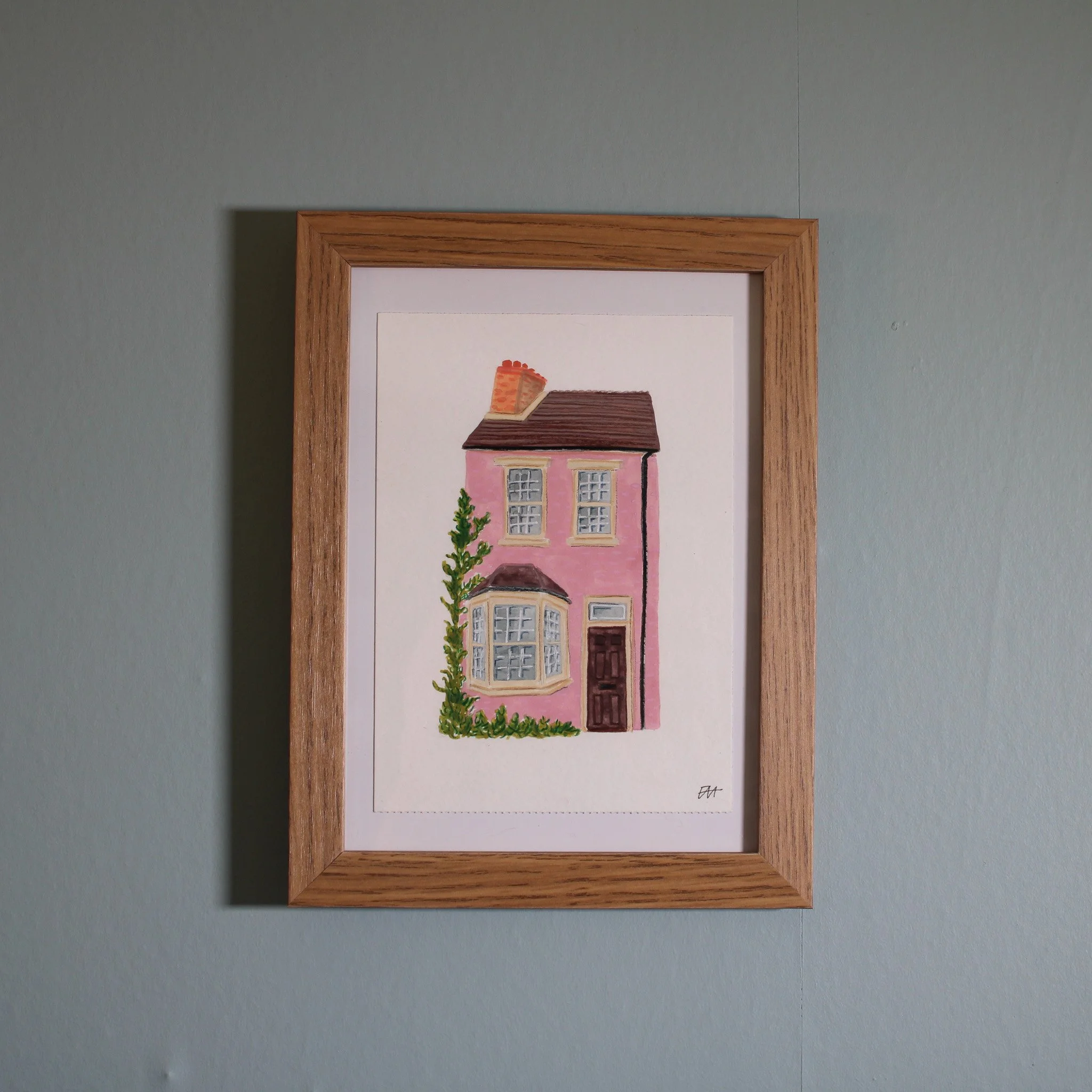 Little House No. 4 | Size: A6 (artwork) 15.4 x 20.4cm (frame)