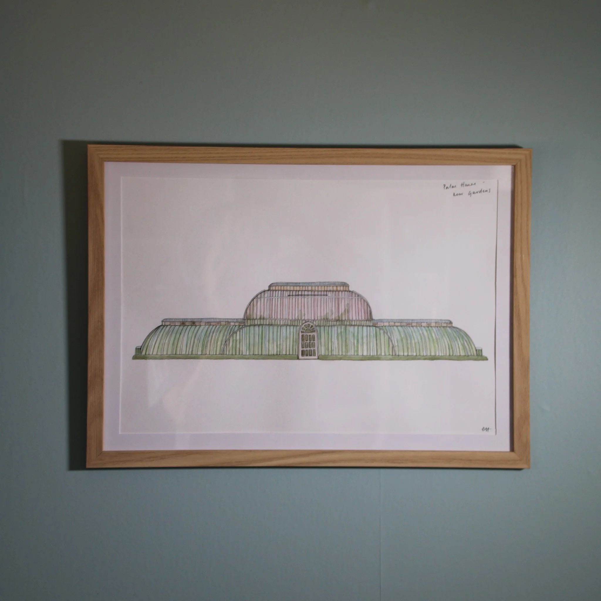 Kew Glasshouse | Size: 41 x 29.8cm (artwork) 44.5 x 32.2cm (frame)