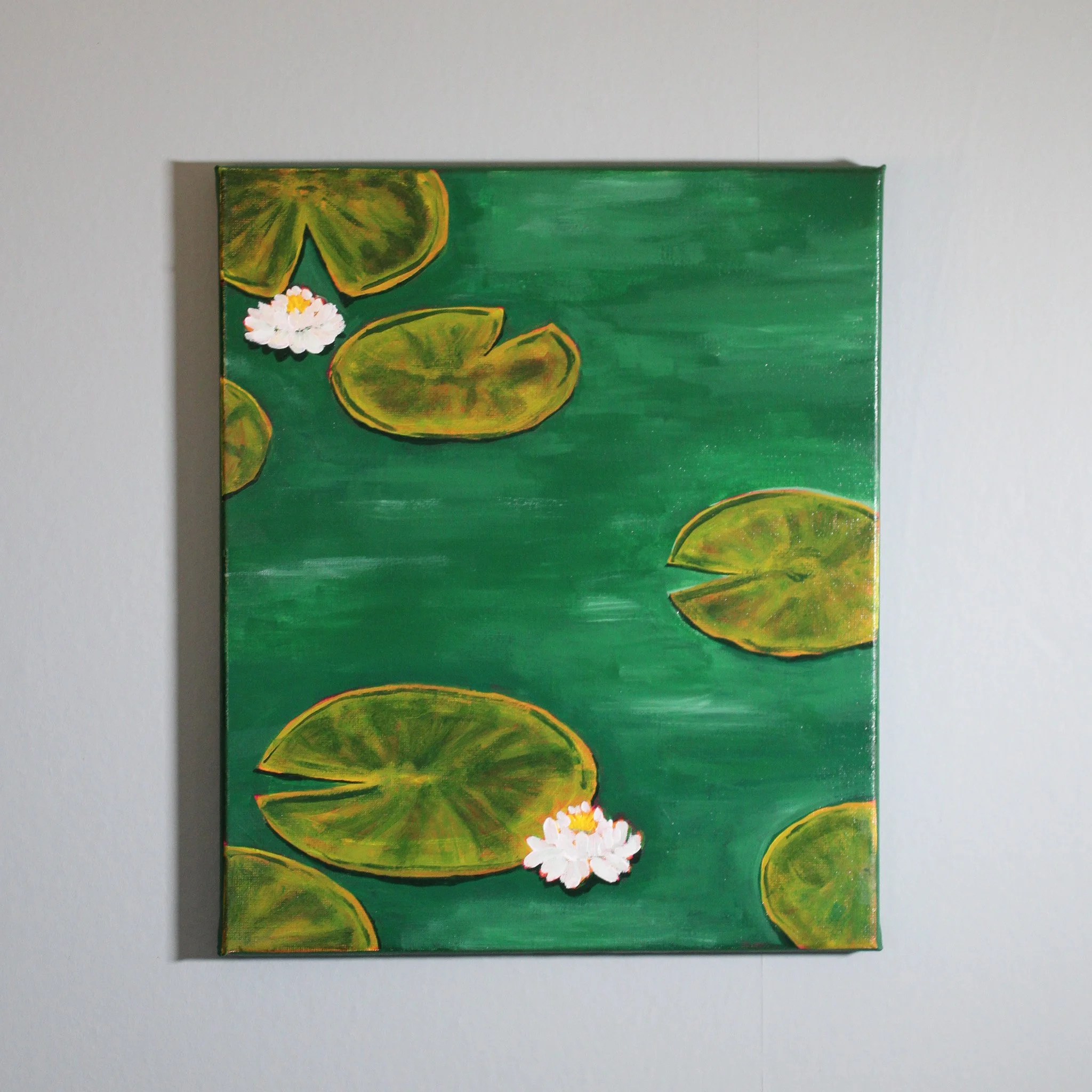 Still Lilypads | Acrylic on Canvas, Original Painting
