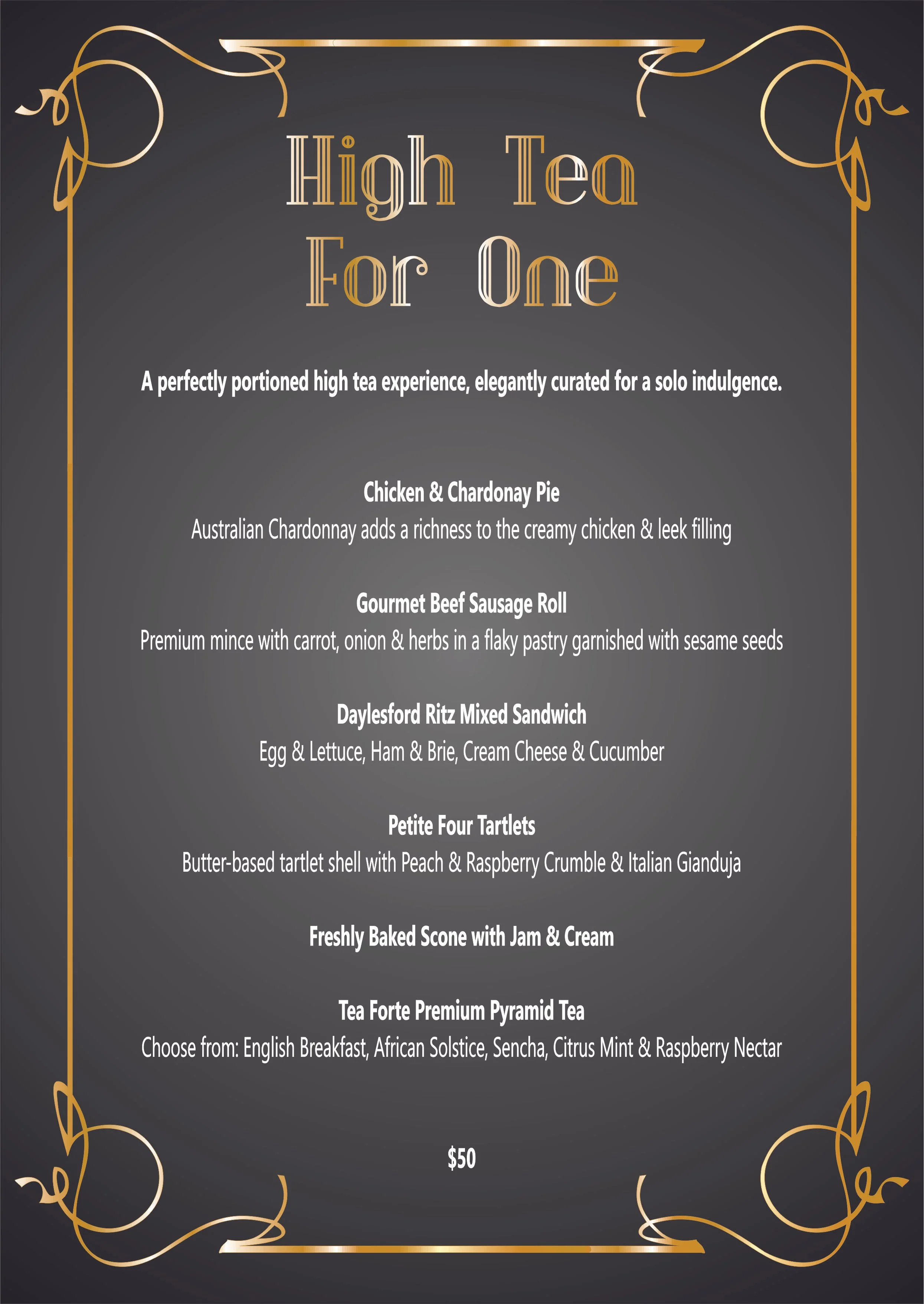 High Tea for 1 (take home box)