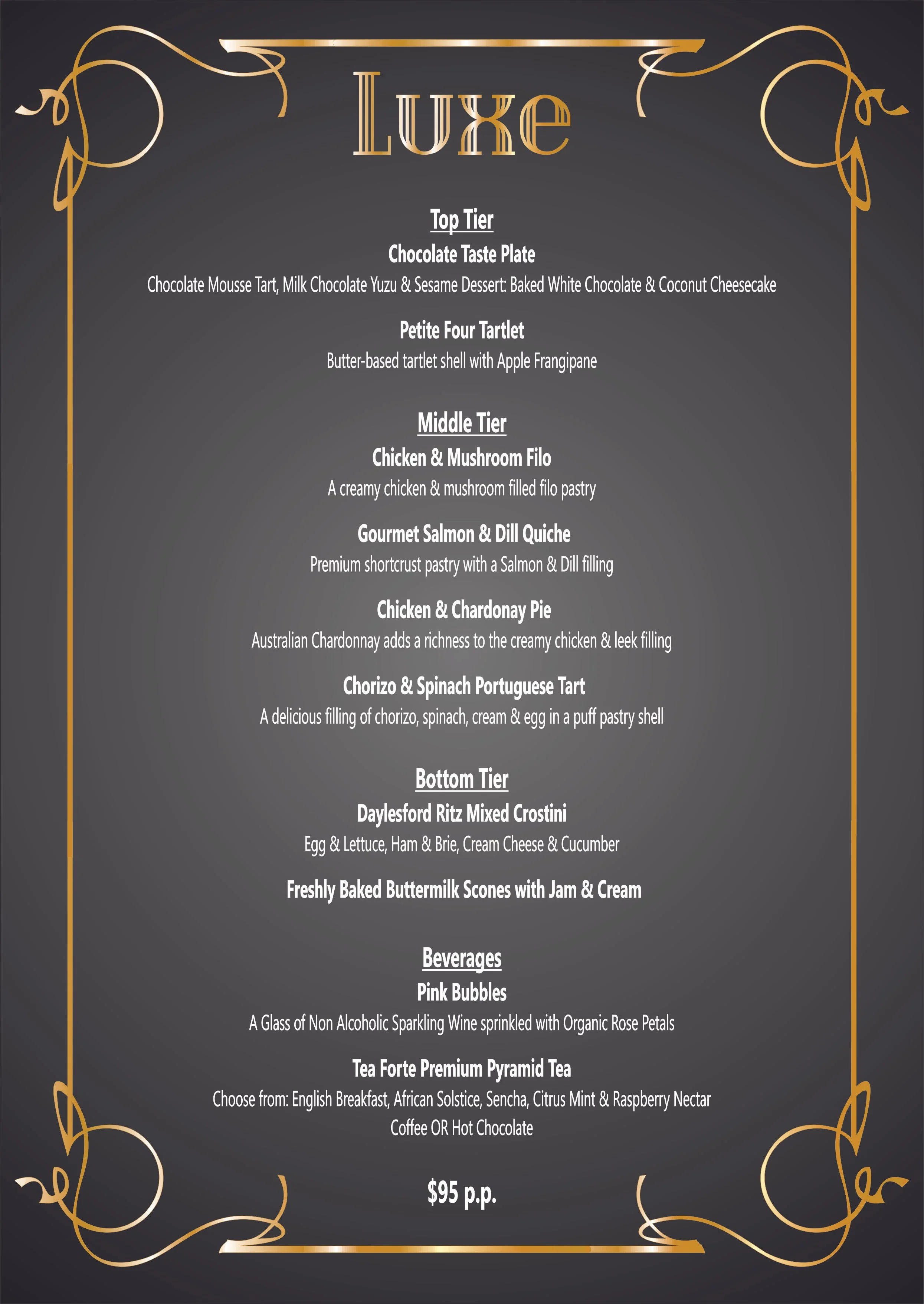 Luxe Menu