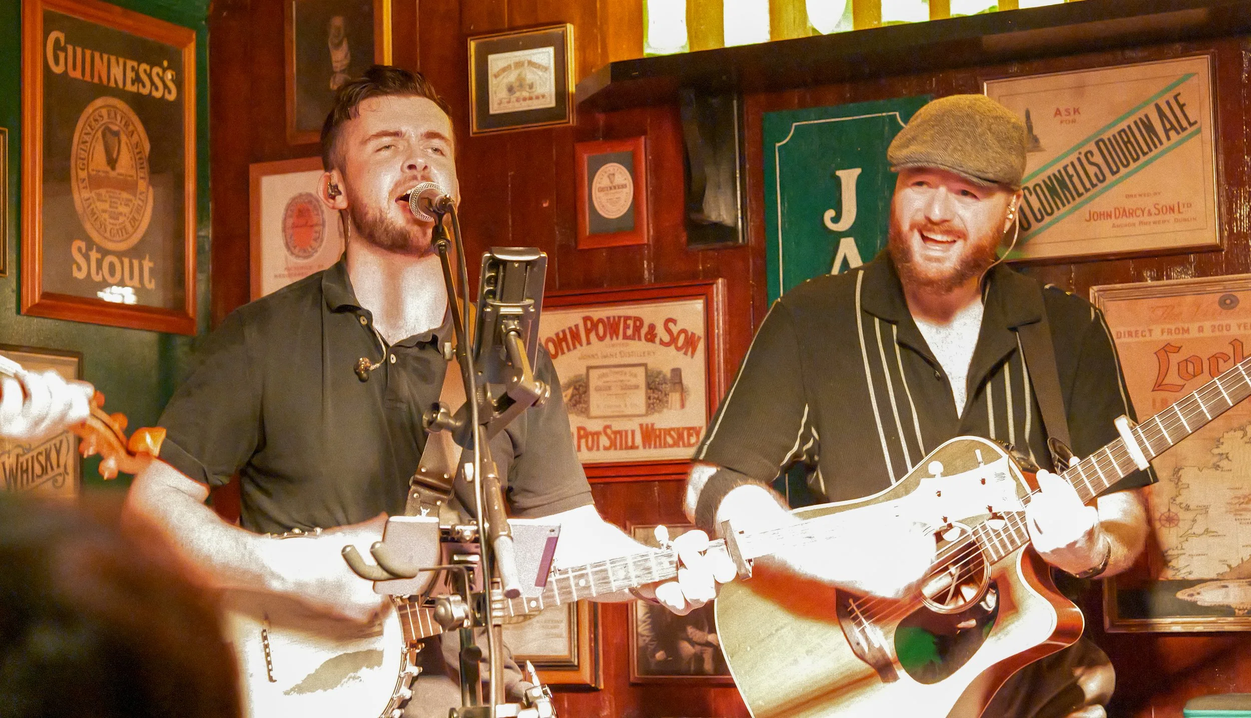 Irish folk band The Rustic Ramblers perform at McCafferty's Bar in Reading