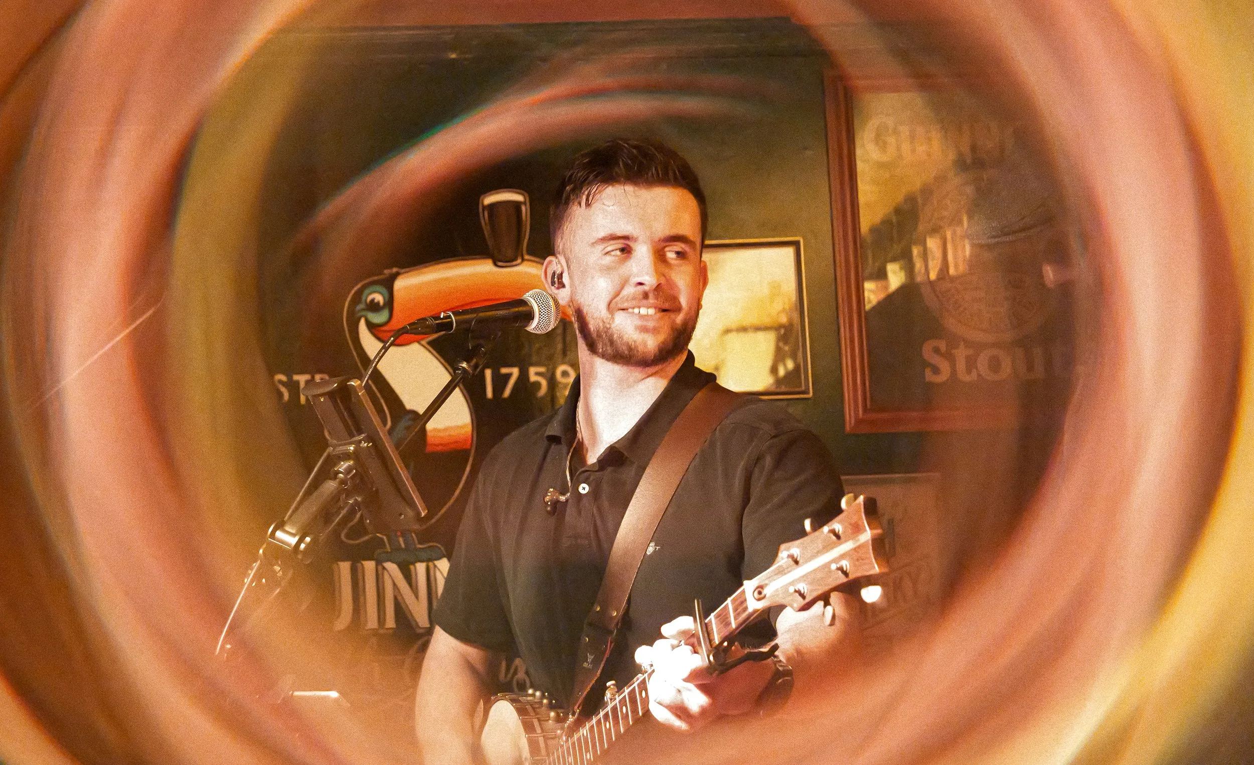 Irish folk band The Rustic Ramblers perform at McCafferty's Bar in Reading