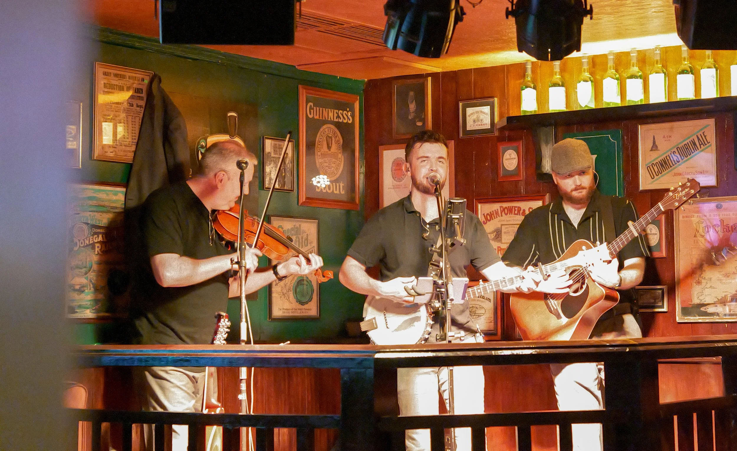 Irish folk band The Rustic Ramblers perform at McCafferty's Bar in Reading