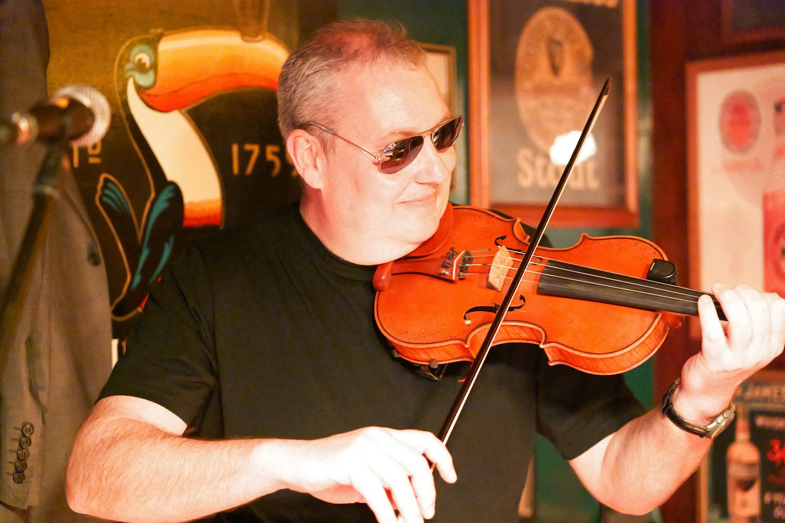 Irish folk band The Rustic Ramblers perform at McCafferty's Bar in Reading