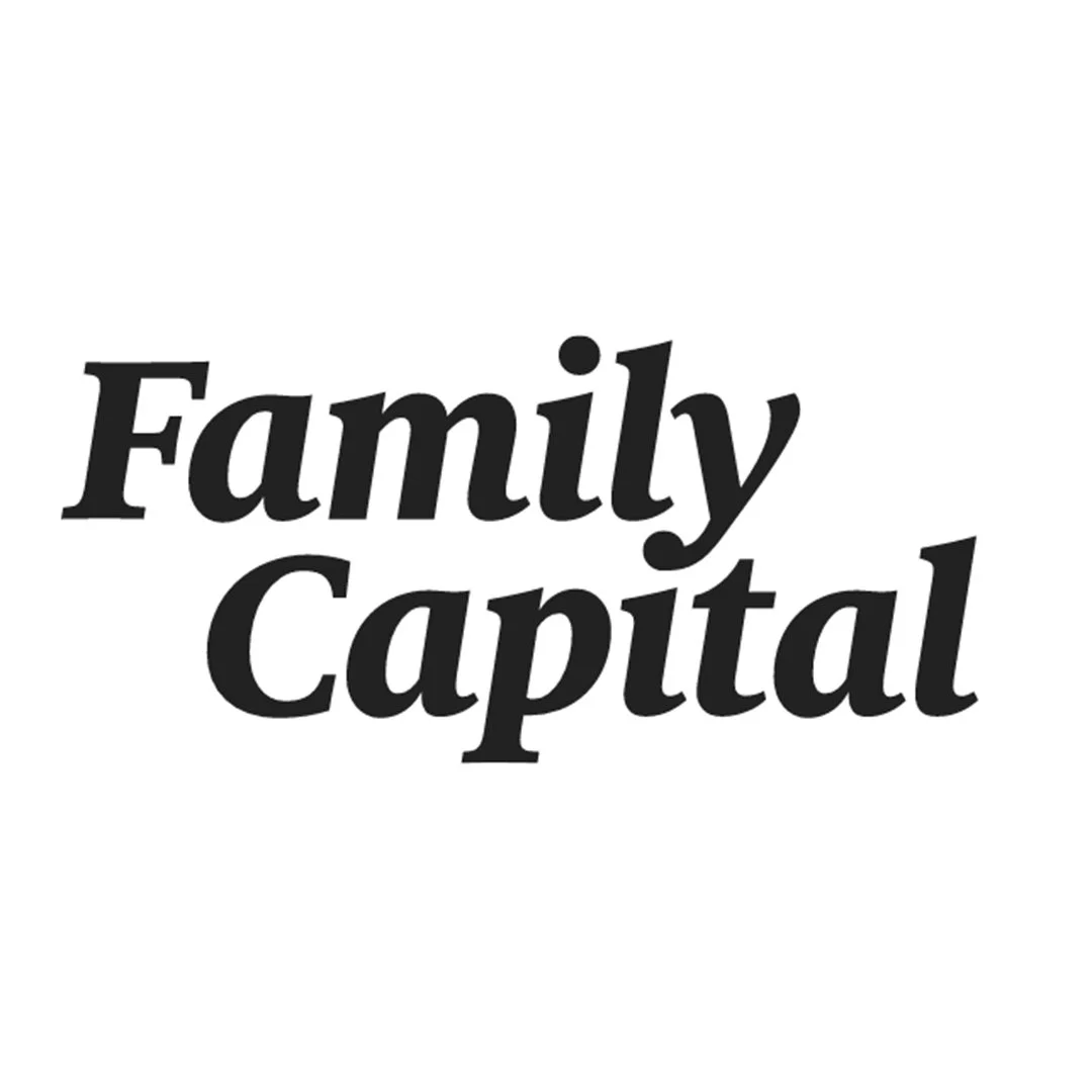 Black text on white background reads "Family Capital" in a bold, italic font.