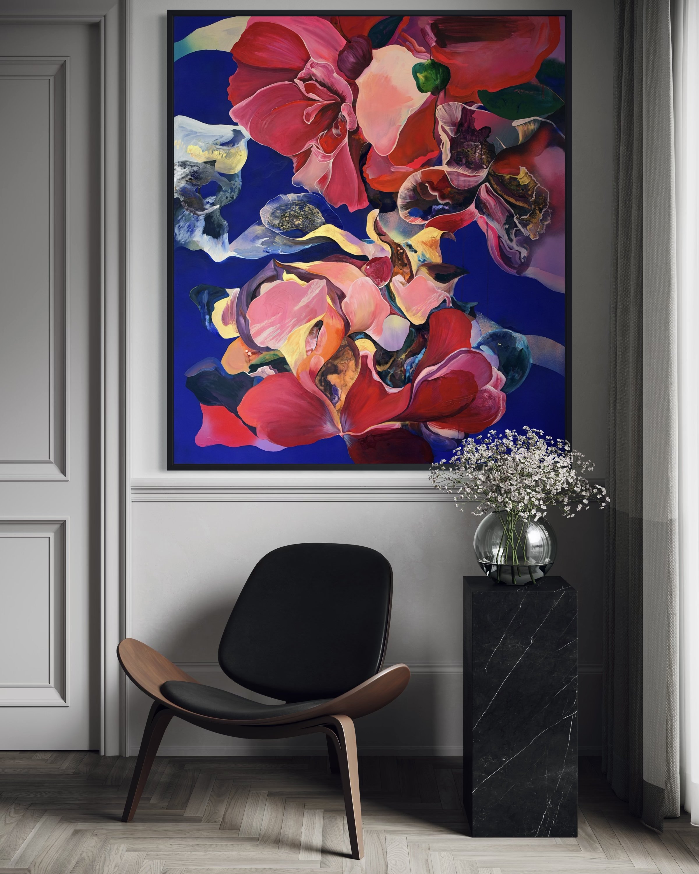 Contemporary art flowers by Aurelie Perthuis Furzer Artist