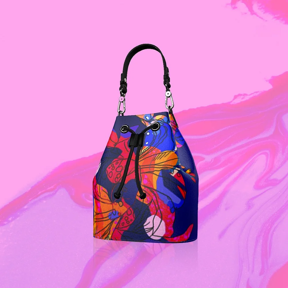 Colorful handbag by artist Aurélie Perthuis Furzer