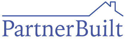Logo with text 'PartnerBuilt' and a house outline.