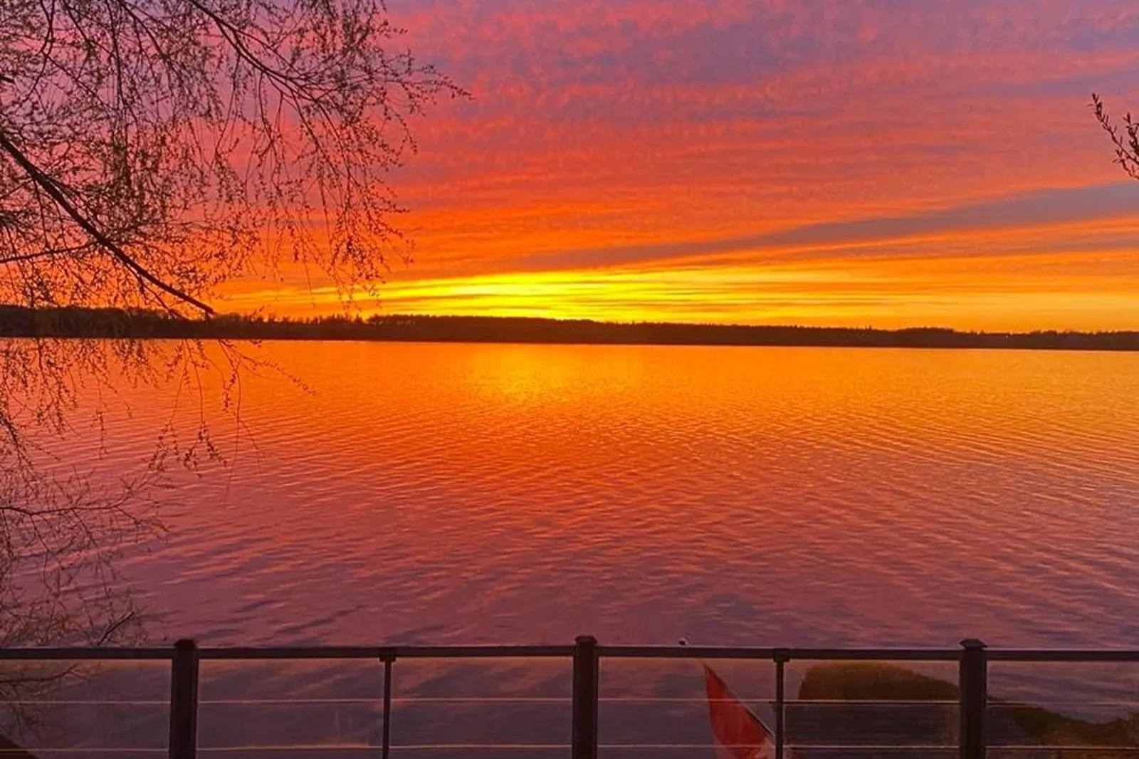Orange Sunset on Lake Scugog