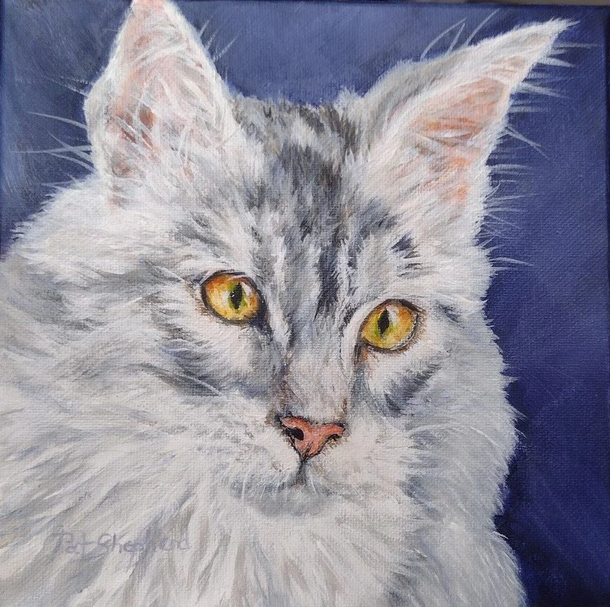 Pat Shepherd - "Floof" - 8 x 8 - Acrylic on Canvas